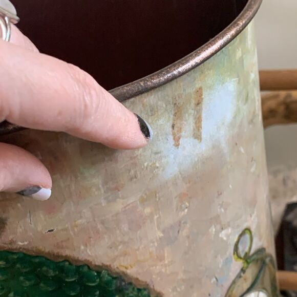 Vintage Mid Century J L Clark Metal
Trash Can Wastebasket Lamp Book Clock Pen - Picture 15 of 17